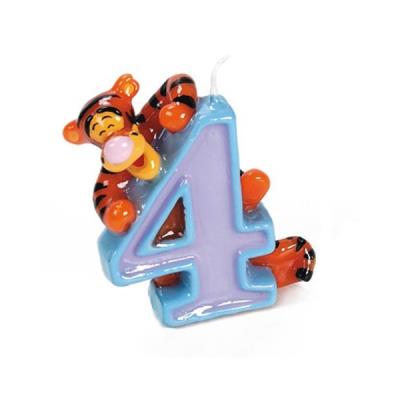 Bougie chiffre 4 Tigrou