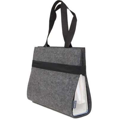 Sac de Classeur A4 en Feutre 31x34x9 cm Sacoche Porte Documents Serviette Gris