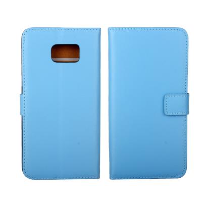 Etui en PU Genuine Horizontal pour Samsung Galaxy S6 Edge Plus SM-G928 - Bleu