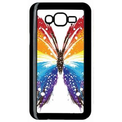 Coque Samsung Galaxy J7 Papillon Abstrait