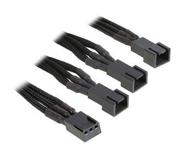 BitFenix - Duplicateur d'Alimentation Molex - Cable Gaine - 1F(3p)/3M(3p) - 60cm - Noir