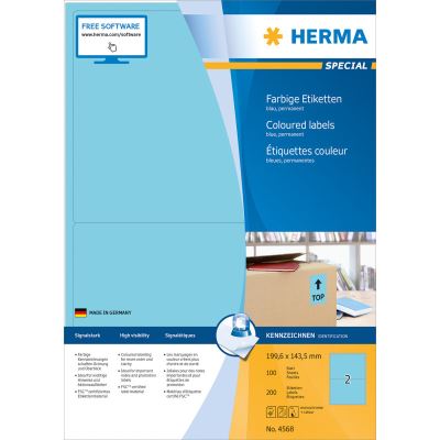 herma herma etiquette universelle special, 199,6 x 143,5 mm, bleu noir