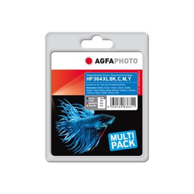 AgfaPhoto Multi pack - 4 - zwart, geel, cyaan, magenta - gereviseerd - inktcartridge (alternatief voor: HP 364XL)