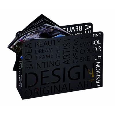 Haku möbel 44595 porte journaux métal noir 10 x 35 x 26 cm