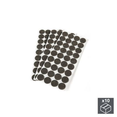 Lot de 10 sachets de 150 patins en feutre adhésifs EMUCA circulaires de D. 20 mm - 2021216