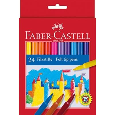 Faber-castell jouer et apprendre multicolore avec pointe en fibre-stylo (lot de 24) 554224