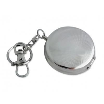 Cendrier de poche métal chromé décoré vagues accessoire fumeur mégot cigarette