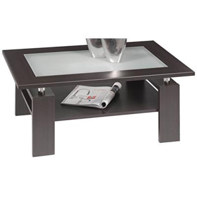 Alfa-tische m1500 malaga table basse en bois de chêne milano et verre opaque 100 x 65 cm