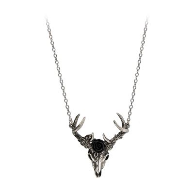 Alchemy Pendentif en argent White Hart Black Rose