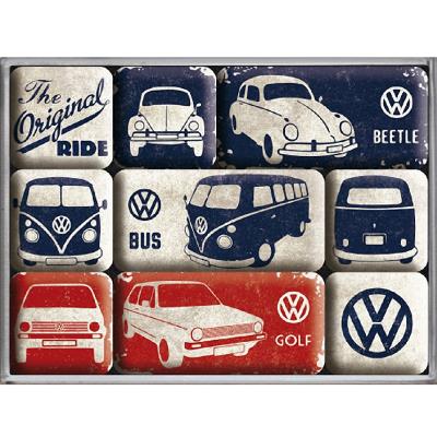 9 mini-magnets Volkswagen