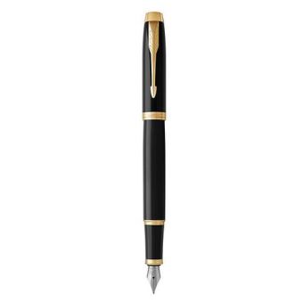 PARKER IM Stylo plume, Noir, plume moyenne, encre bleue, Coffret cadeau