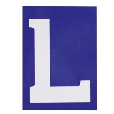 autocollant L pour moto 8,5 cm bleu