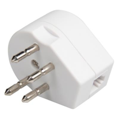 Adaptateur de télécommunication rj11 à connecteur téléphonique mâle + femelle vers rj11 femelle blanc valueline