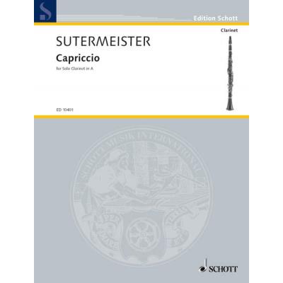 Partitions classique SCHOTT SUTERMEISTER HEINRICH - CAPRICCIO - CLARINET Clarinette