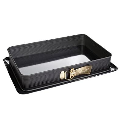 zenker 7022 deluxe moule à charnière rectangulaire avec plateau amovible 29 x 42 cm