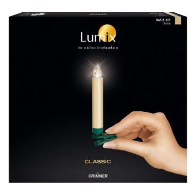 Krinner 74222  Lumix Classic Pack 10 Bougies Led Sans Fil Piles  Télécommande Infrarouge Incluses Blanc Cassé  Lumière Blanch