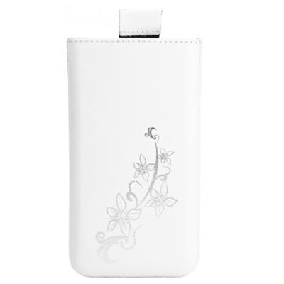 Etui cuir Valenta Pocket LIly Blanc T22