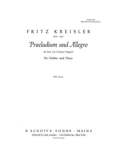 PRELUDE ET ALLEGRO (STYLEPUGNANI)