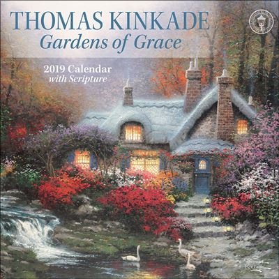 Thomas Kinkade Gardens of Grace Calendrier 2019 carré 30 x 30 cm