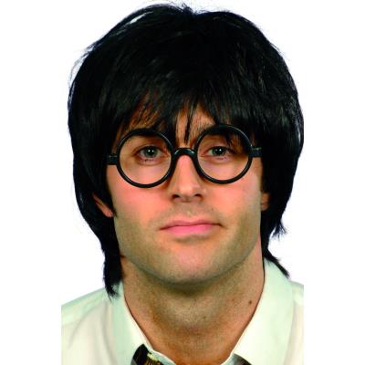 Perruque noire écolier homme Taille Unique