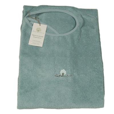 Tablier de bain enveloppant en coton bio aqua