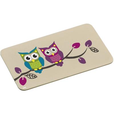 Planche à découper en fibre de bambou - Motifs chouettes