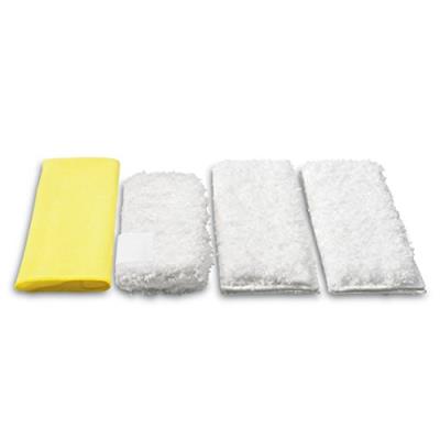 Karcher set of 4 premium velour micro-fibre cleaning cloths for steam cleaners - specifically designed for kitchen cleaning