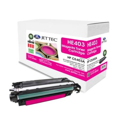 Jet tec ce403a cartouche de toner laser remanufacturée pour hp ce403a 6000 pages magenta