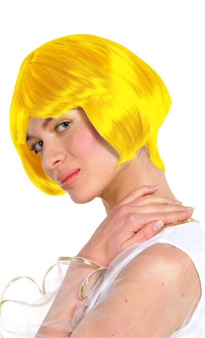 Perruque Crazy Jaune Eco
