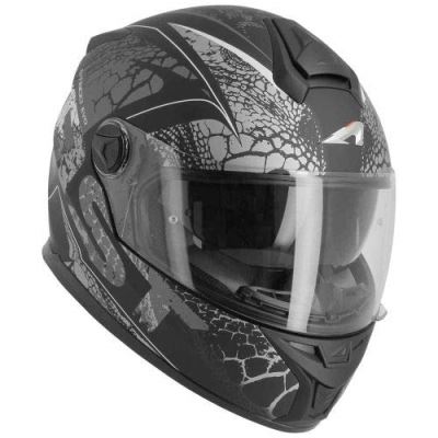Astone Helmets - Casque de moto GT800 évo Graphic Kaiman - Casque intégral mixte homologué - Casque de moto intégral en polycarbonate - Grey M