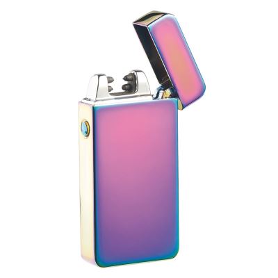 Briquet électronique USB à double arc électrique - Mauve tâche d'huile