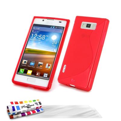 Coque Souple ORIGINALE Ultra Fine Rouge , Le S, Premium de MUZZANO pour LG L7 P700 + 3 Protections Ecran , UltraClear, Pour LG L7 P700