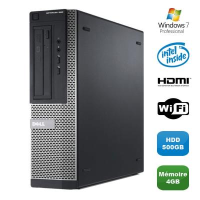 PC DELL Optiplex 390 DT G630 2.7Ghz 4Go 500Go Graveur DVD WIFI HDMI Win 7 Pro