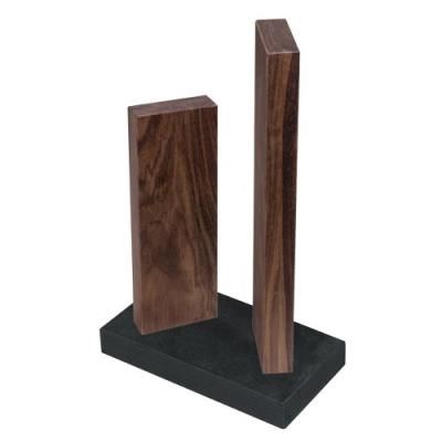 Kai sth 4.3 shun bloc à couteaux aimanté en bois de noyer avec socle en granit