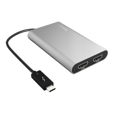 StarTech.com Thunderbolt 3 naar dubbele HDMI adapter - Thunderbolt naar 2x HDMI converter - 4K 30Hz externe video-adapter