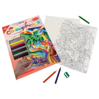 ROYAL & LANGNICKEL CPN5 DESSIN CRAYON DE COULEUR D'APRÈS LES CHIFFRES SORCIER