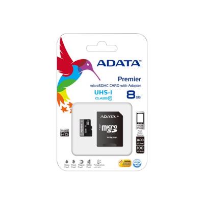 ADATA Premier UHS-I - flashgeheugenkaart - 8 GB - microSDHC UHS-I