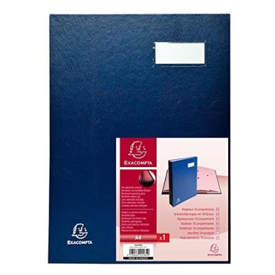Exacompta parapheur 18 comp.direction bleu 24185e