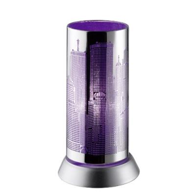 Reality Leuchten R50081092 Lampe City 1 Ampoule E14 30 W (Non Incluse) Violetchromé Ø 10 Cm, Hauteur 25 Cm