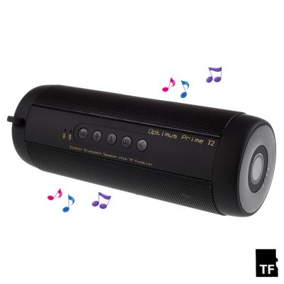 Enceinte Bluetooth T2 LED Micro SD Radio FM - Noire