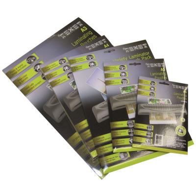 Feuilles De Plastification A6 75 Microns Par Face, 150Μ Total, Boîte De 25