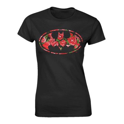 DC Comics T-Shirt femme Batman Flower Logo (L)