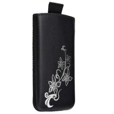 Etui cuir Valenta Pocket LIly Noir T22