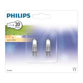 PHILIPS CAPSULE 2 AMPOULES ECOHALO 14W G4 8718291204220