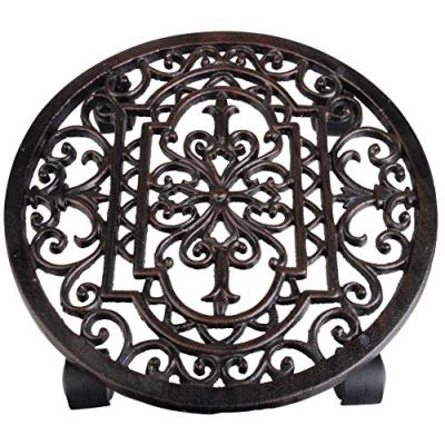 Esschert Design Support À Roulettes Carré Pour Plante 30 X 30 X 6 Cm 1 Pièce Rund