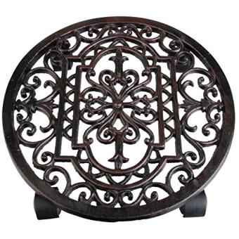 Esschert Design Support À Roulettes Carré Pour Plante 30 X 30 X 6 Cm 1 Pièce Rund - 1