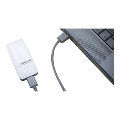 Freecom mSSD - SSD - 128 Go - externe (portable) - USB 3.0 - argent aluminium