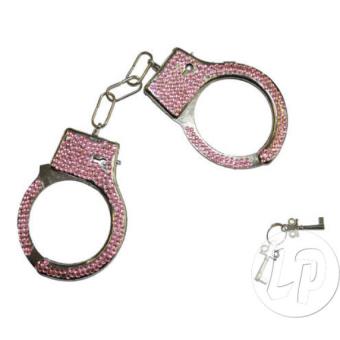 Menottes Strass Rose - 1