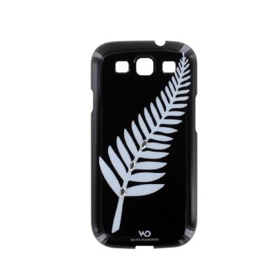 White diamonds fern coque en plastique pour samsung galaxy s3 gris
