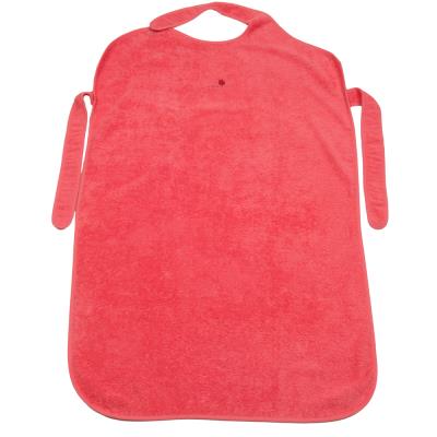 Tablier de bain enveloppant en coton bio corail